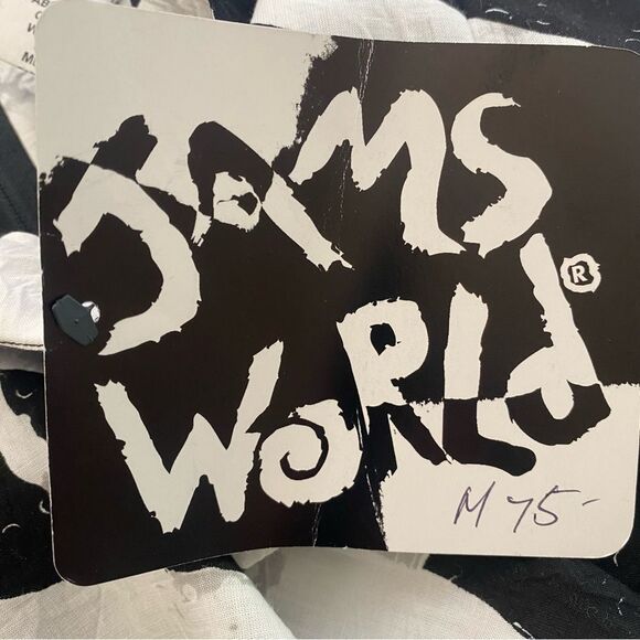 Vintage Deadstock JAMS World Enigma Pattern Black White Dress Size Medium - Picture 6 of 7